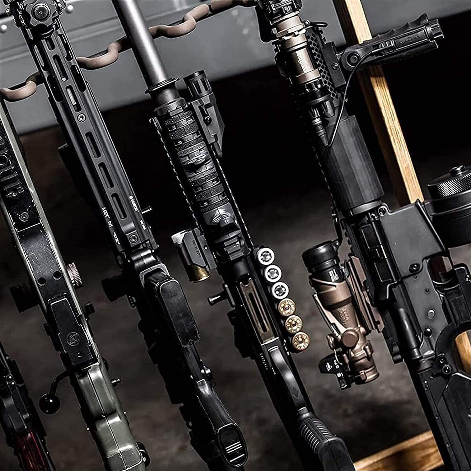 Soporte Para Exhibición De Armas, Estante Versátil Para Armas, Estante Para Rifles Con Capacidad Para 5 Armas De Fuego, Soporte Para Organizar Y Almacenar Armas Caza, Fácil Transporte Y Almacenamiento