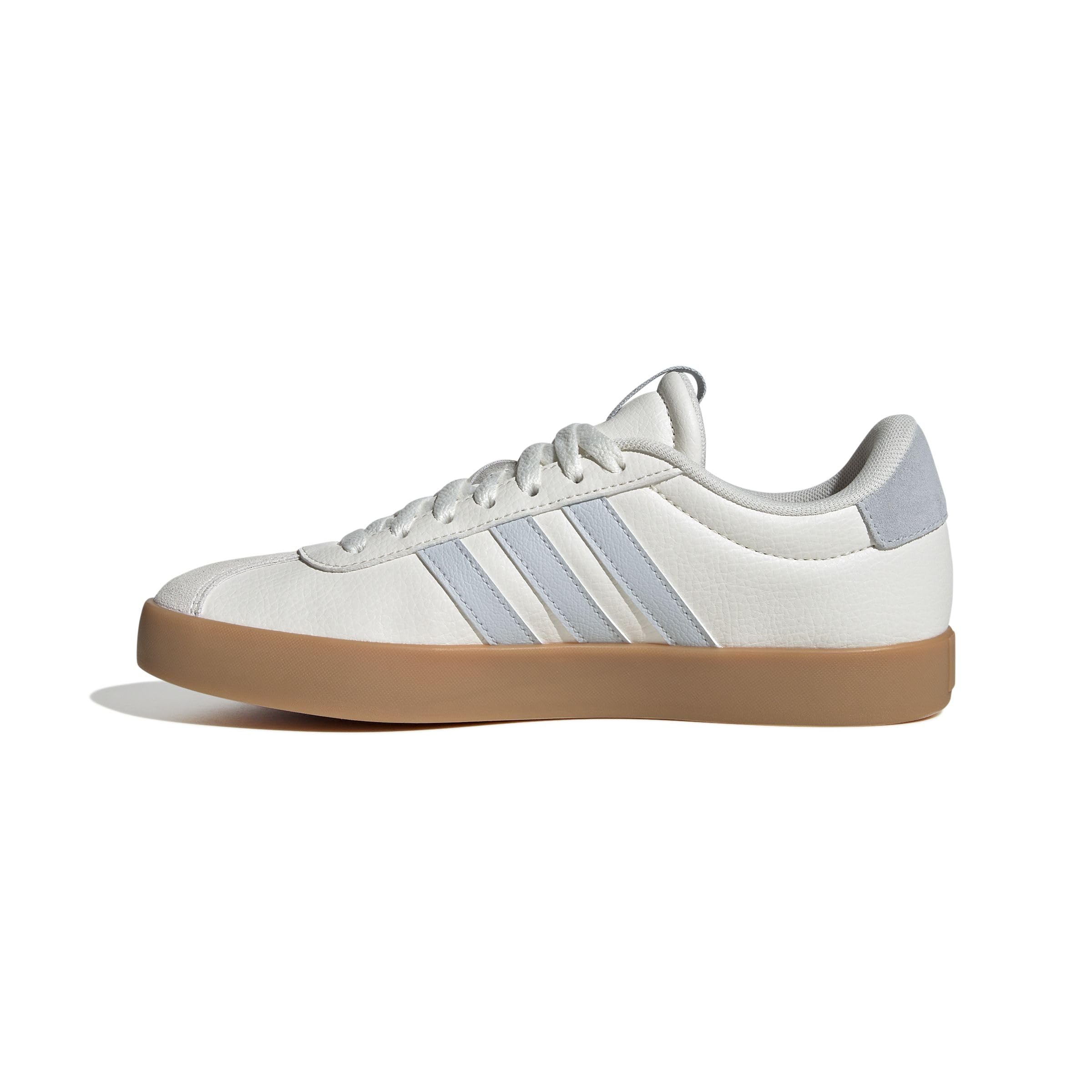 Adidas VL Court 3.0 Shoes, Sneaker Donna, Core White Halo Blue Gum 3, 39 1/3 EU