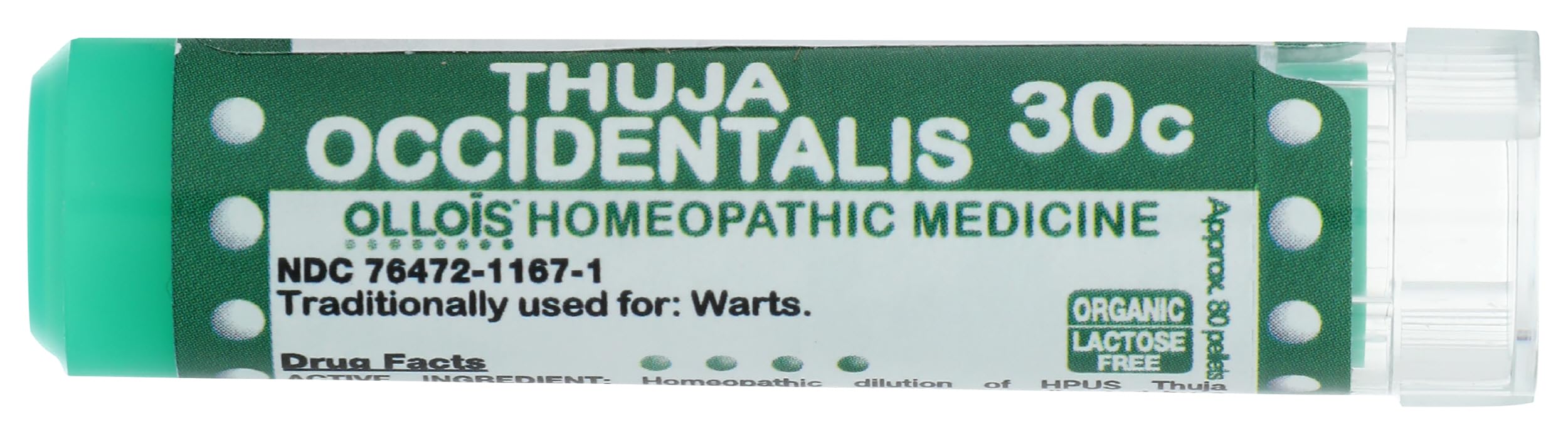 OLLOIS Thuja Occidentalis 30c, Organic, Lactose-Free Homeopathic Medicine, 80 Pellets (Pack of 1)