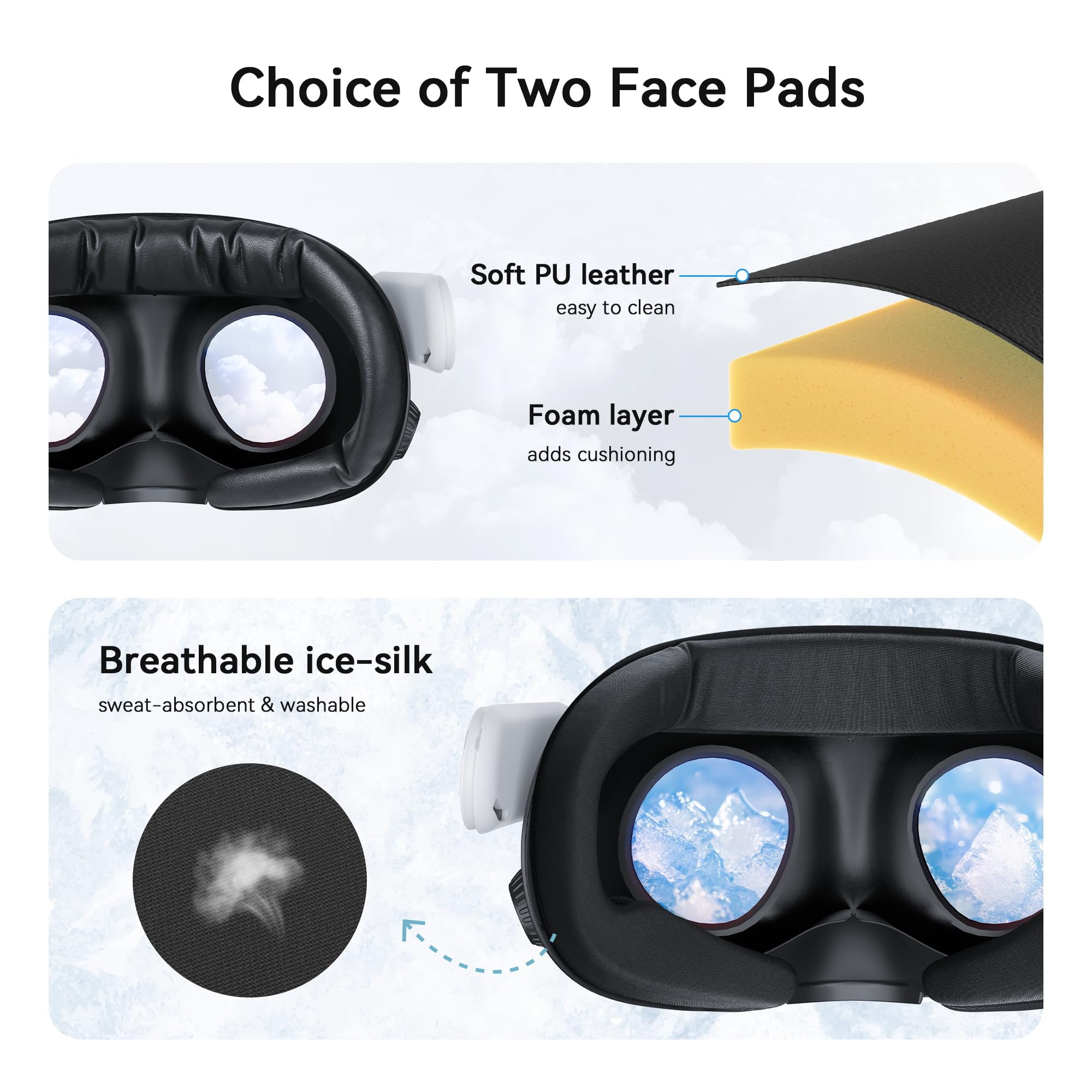 Amazon | AMVR Quest 3 に対応フェイスクッション、インターフェイス