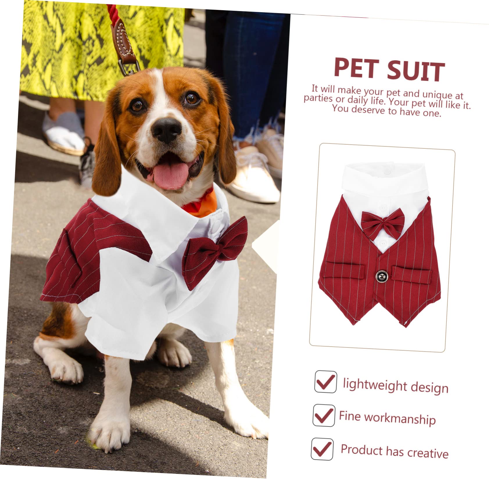 Housoutil 3 Pezzi Costume Per Animali Domestici Cane Festa Di Nozze Abbigliamento Alla Moda Del Gatto Riutilizzabile