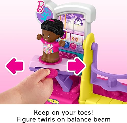 Miniatura 3 de Fisher-Price Little People - Juguetes de Barbie para niños pequeños, juego de gimnasia con figura de atleta para preescolar, edad de 18 meses en