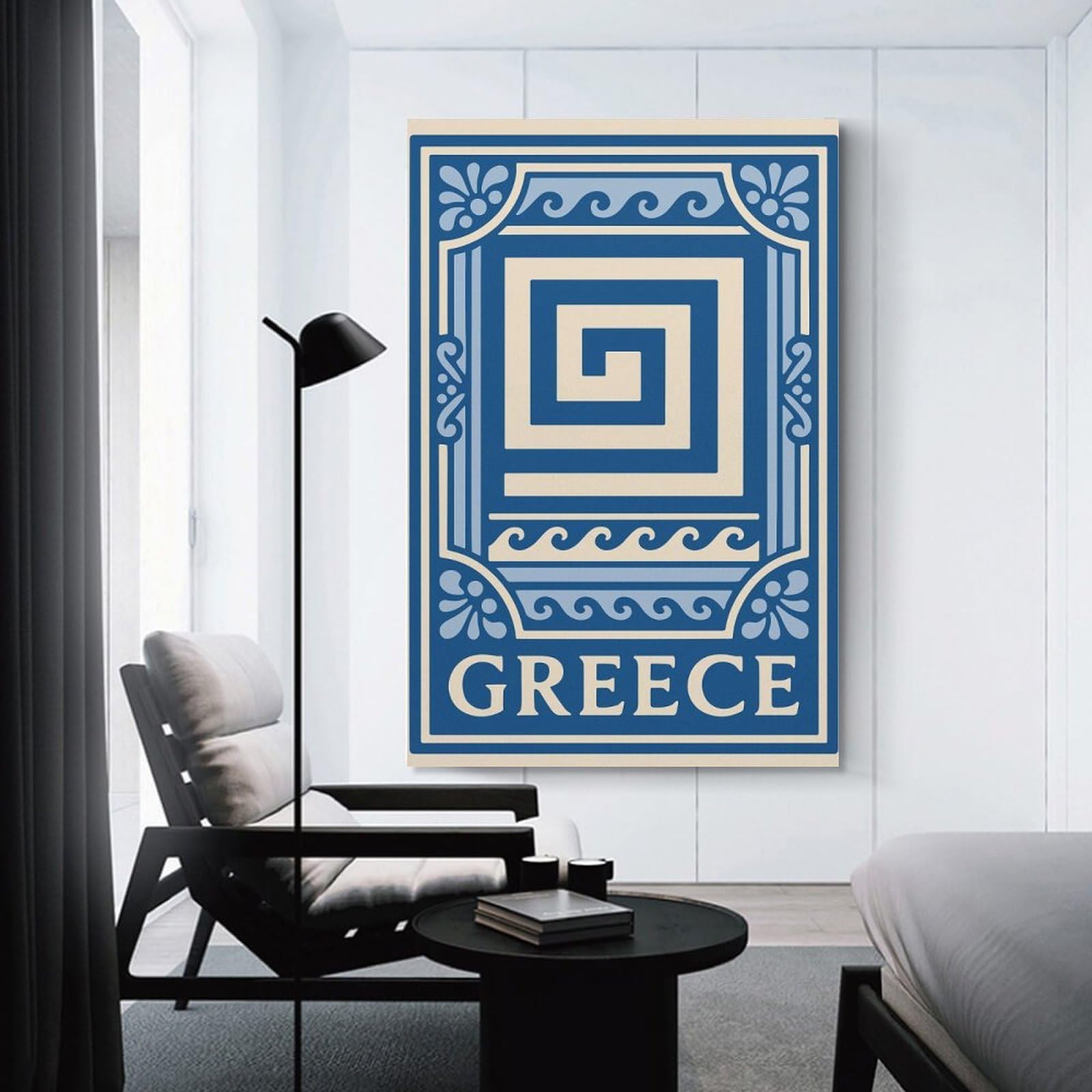 Junmoney Greece Decorative Art Decorative Wall Artwork 16x24inch(40x60cm), for Living Room, Bedroom, Office Or Hallway, Decorative Artwork with Broad Appeal