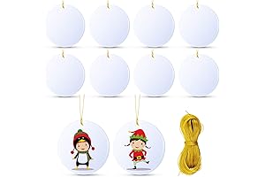 Personalized Christmas Tree Ornaments: WILLBOND 10 Ceramic Blanks for Sublimation Holiday Decor