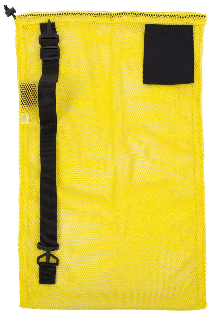 Trident Locking Toggle Drawstring Mesh Gear Shoulder Bags (Yellow 18