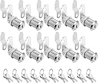 Sartatue 1-1/8" Keyed Alike Cabinet Cam Locks 10-Pack, Zinc Alloy for RV Drawers, Mailboxes, Secure Storage up to 7/8" Doors