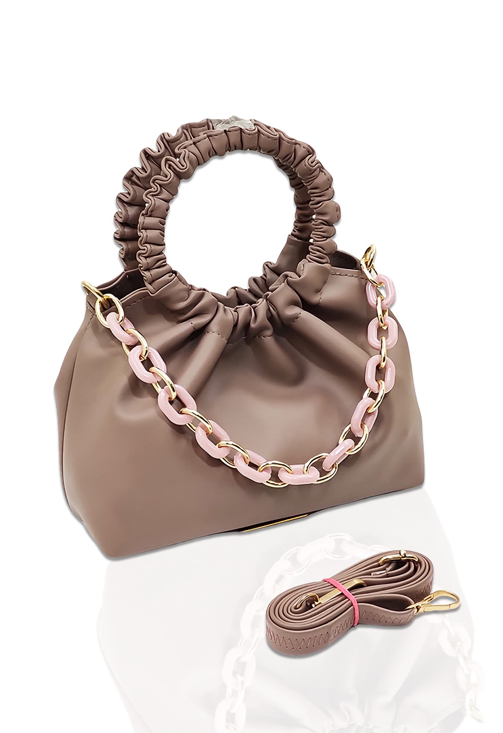 MagnifiqueWomen's Hand/Sling/Side Bag/purse Polyurethane Western (Off White)