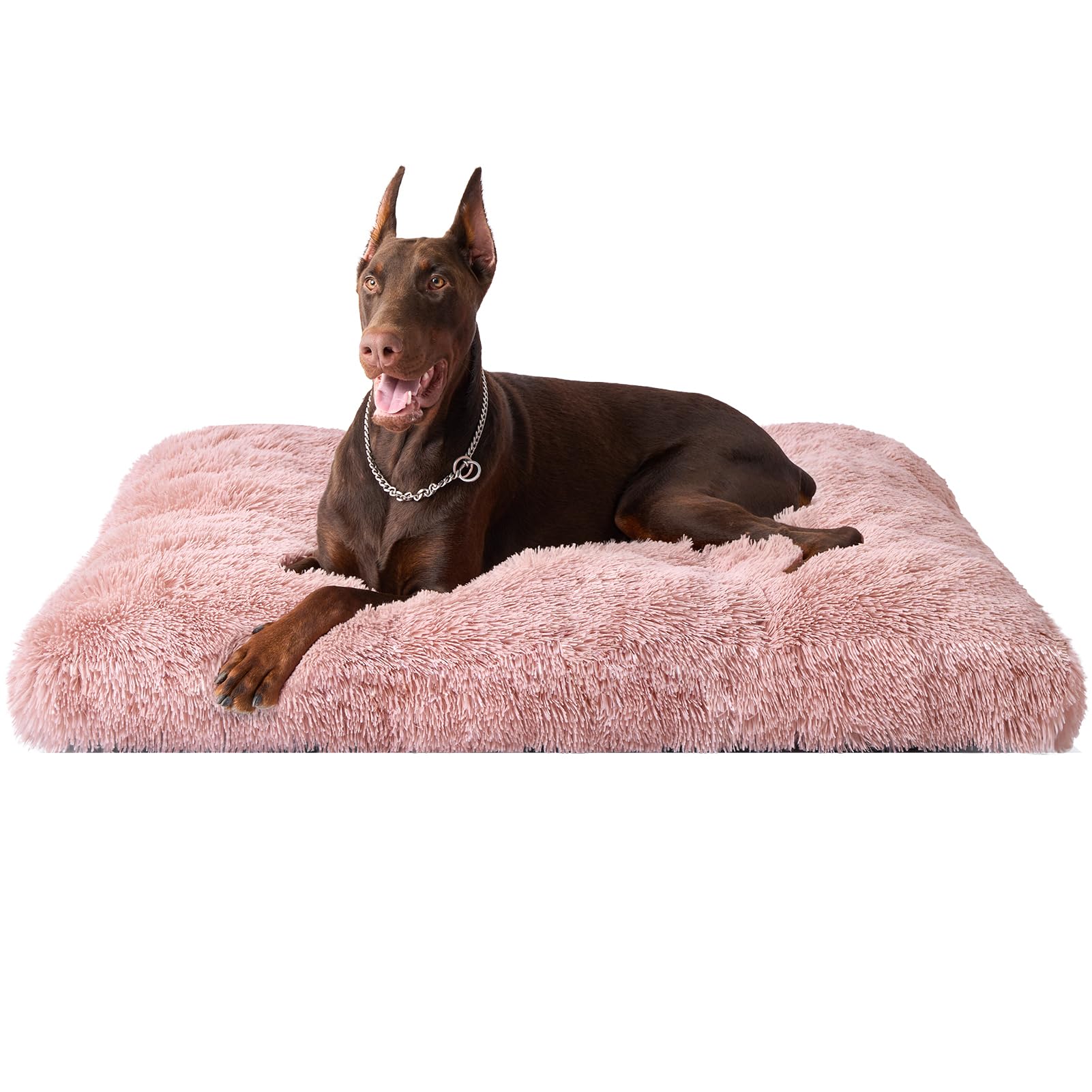 EHEYCIGA Felpa Cama Perro Extra Grande XXL 120x90x10 cm, Gigante Colchon y Colchoneta Perro Lavable, Cama Gato Suave para Invierno, Rosa OEKO-TEX STANDARD 100