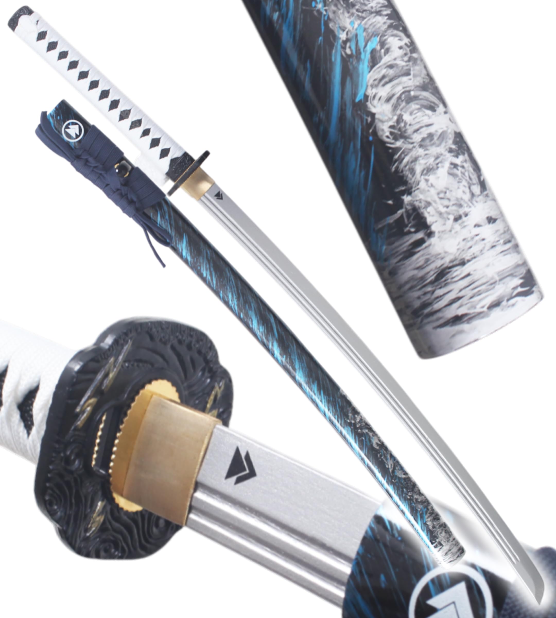 Ghost of Tsushima Katana en Bois Sabre Jin Sakai Epee Replique Cosplay Deluxe Edition + Presentoir en Bois Inclus