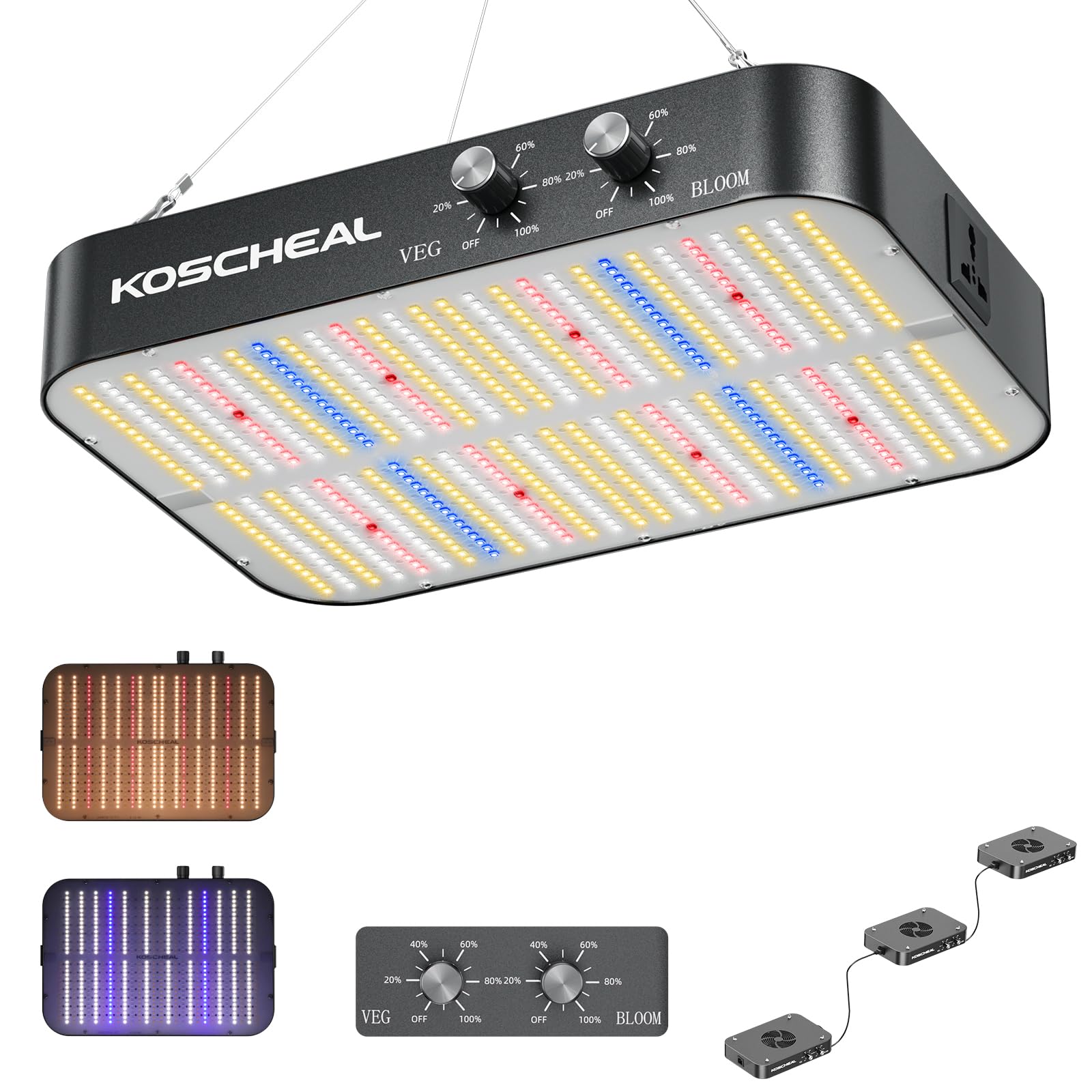 Amazon.com : KOSCHEAL 2025 Upgrade KC1600 Dimmable Plant Grow