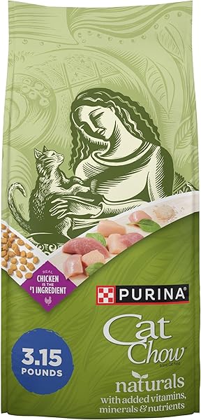 Purina Cat Chow Hairball, Healthy Weight, Indoor, Natural Dry Cat Food, Naturals Indoor - (Pack of 4) 3.15 lb. Bags - 1