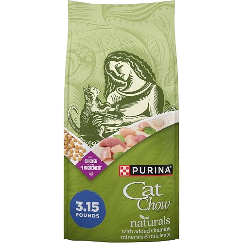 Purina Cat Chow Hairball, Healthy Weight, Indoor, Natural Dry Cat Food, Naturals Indoor - (Pack of 4) 3.15 lb. Bags