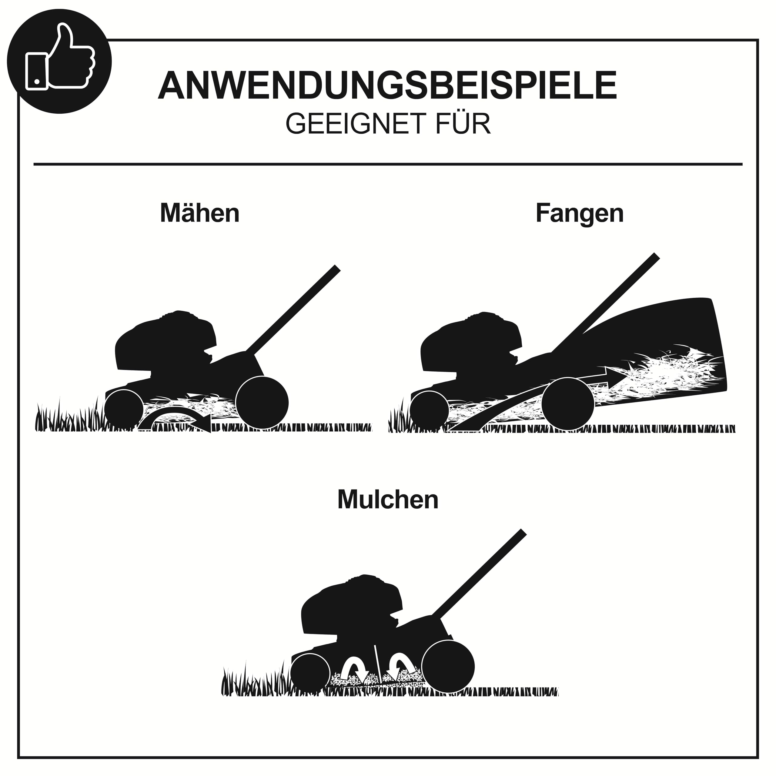 Scheppach MS132-42B Benzin Rasenmäher Black Edition mit Antrieb | für Rasenflächen bis 800m² | Schnittbreite 42cm | Leistung 3,3PS | Schnitthöhenverstellung in 7 Stufen (25-75mm) | Fangbox 45L