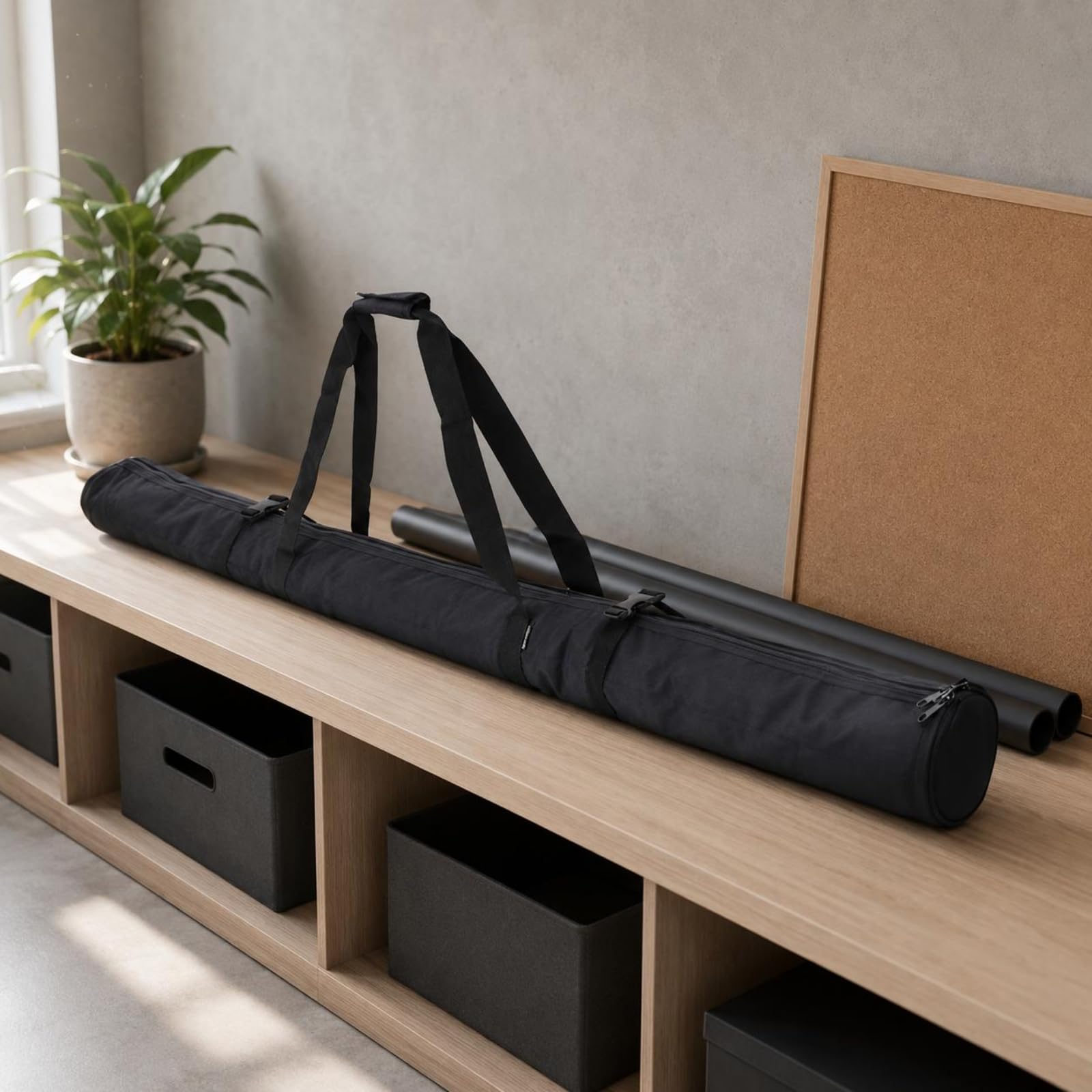 Borsa per Palo Custodia Trasporto Sacca Protettiva Astuccio Imbottito con Spallacci in Tessuto Oxford Imbottitura 5 Mm E Fodera Resistente Adatta a Viaggio Lezioni Allenamento