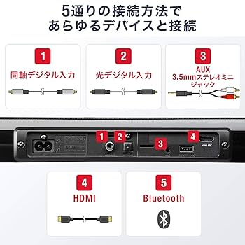 サウンドバー Bluetooth5.3テレビ スピーカー 横幅42cm サウンドバー Bluetooth5.3テレビ スピーカー 横幅42cm