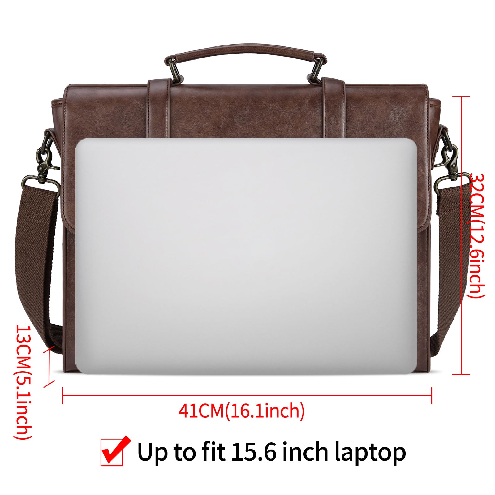 Lubardy Borsa Porta PC Uomo Borsa PC 15,6 Pollici Impermeabile Borsa Computer Notebook Borsa Tracolla Valigetta Messenger Lavoro Scuola Ufficio
