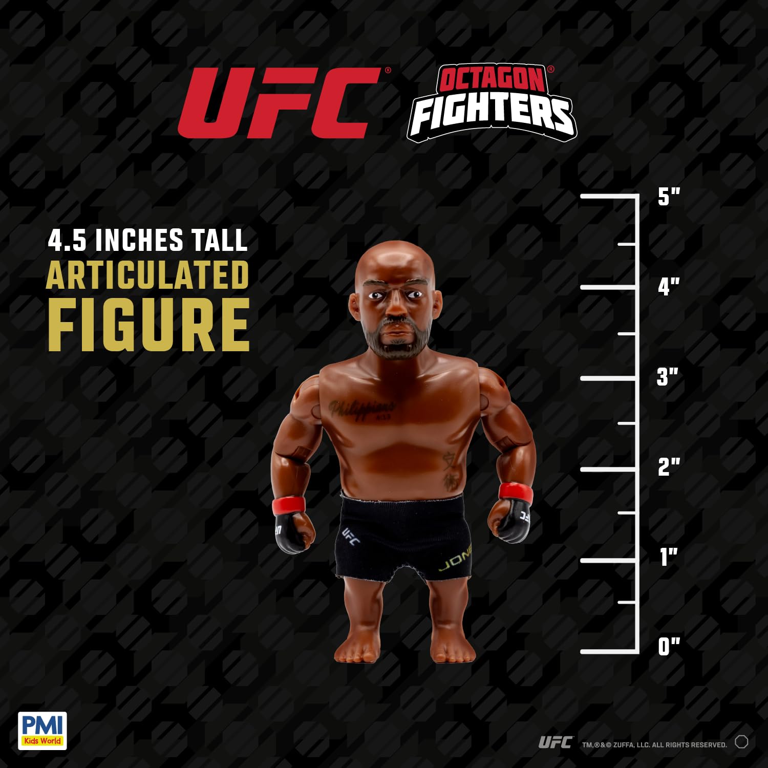 P.M.I. UFC - Action figure articolate da 11,4 cm, confezione da 2 pezzi misteriosi, include 2 combattenti, accessori e cintura da campionato, collezione ufficiale UFC di PMI, casuale 1 su 3