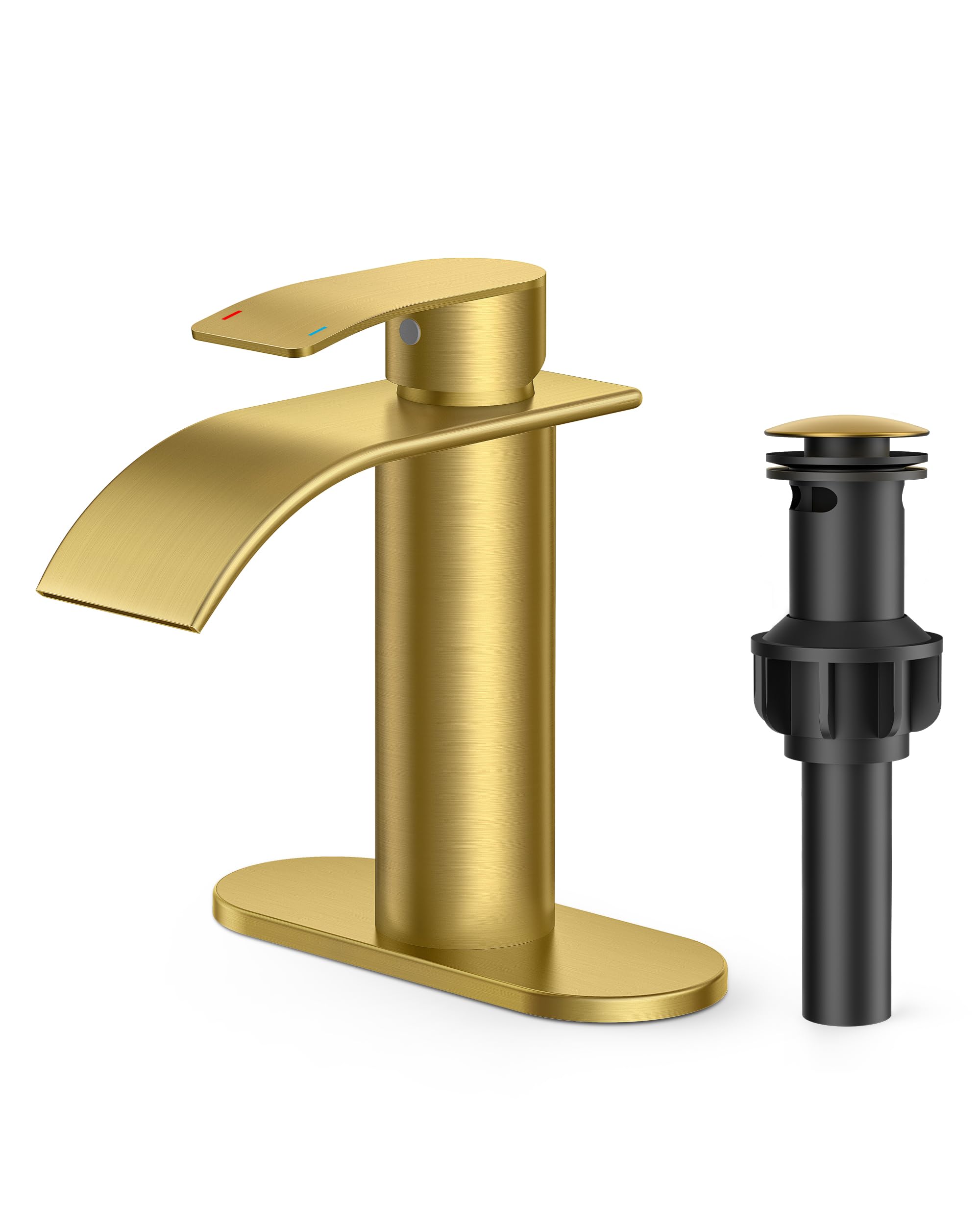 Robinet de salle de bain cascade monocommande avec bonde