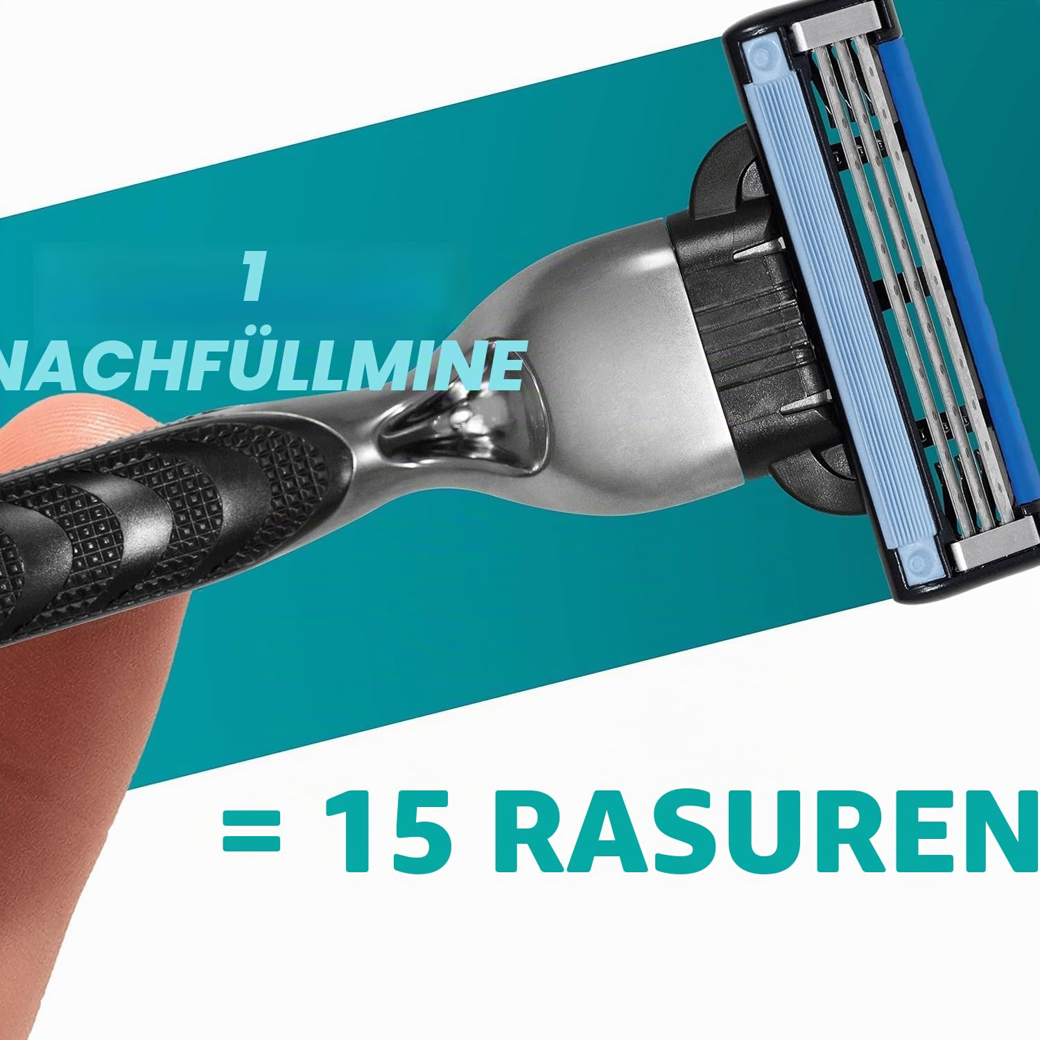 Gillette Mach3 Herrenrasierer + 12 Rasierklingen-Nachfüllungen, 3 Klingen für eine glatte Rasur, passend für alle Mach3-Griffe