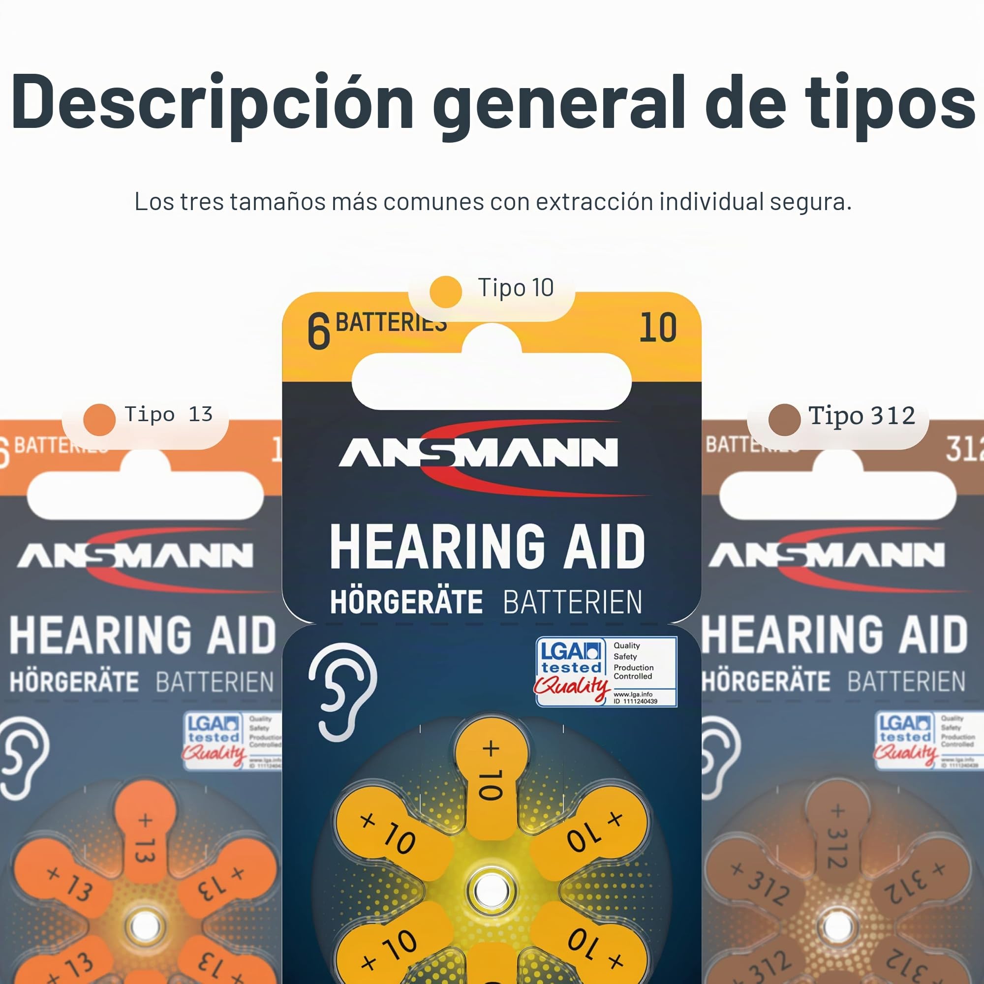 ANSMANN Pilas para audífonos Tipo 10 Amarillo PR70 P10 ZL4, 120 Unidades, Fabricadas en Alemania, Paquete de Ahorro, Pilas para audífonos y audífonos, fácil de agarrar | Pack ahorro para audífonos, compatible con A10, DA10 y 10AE, sin mercurio, fabricado