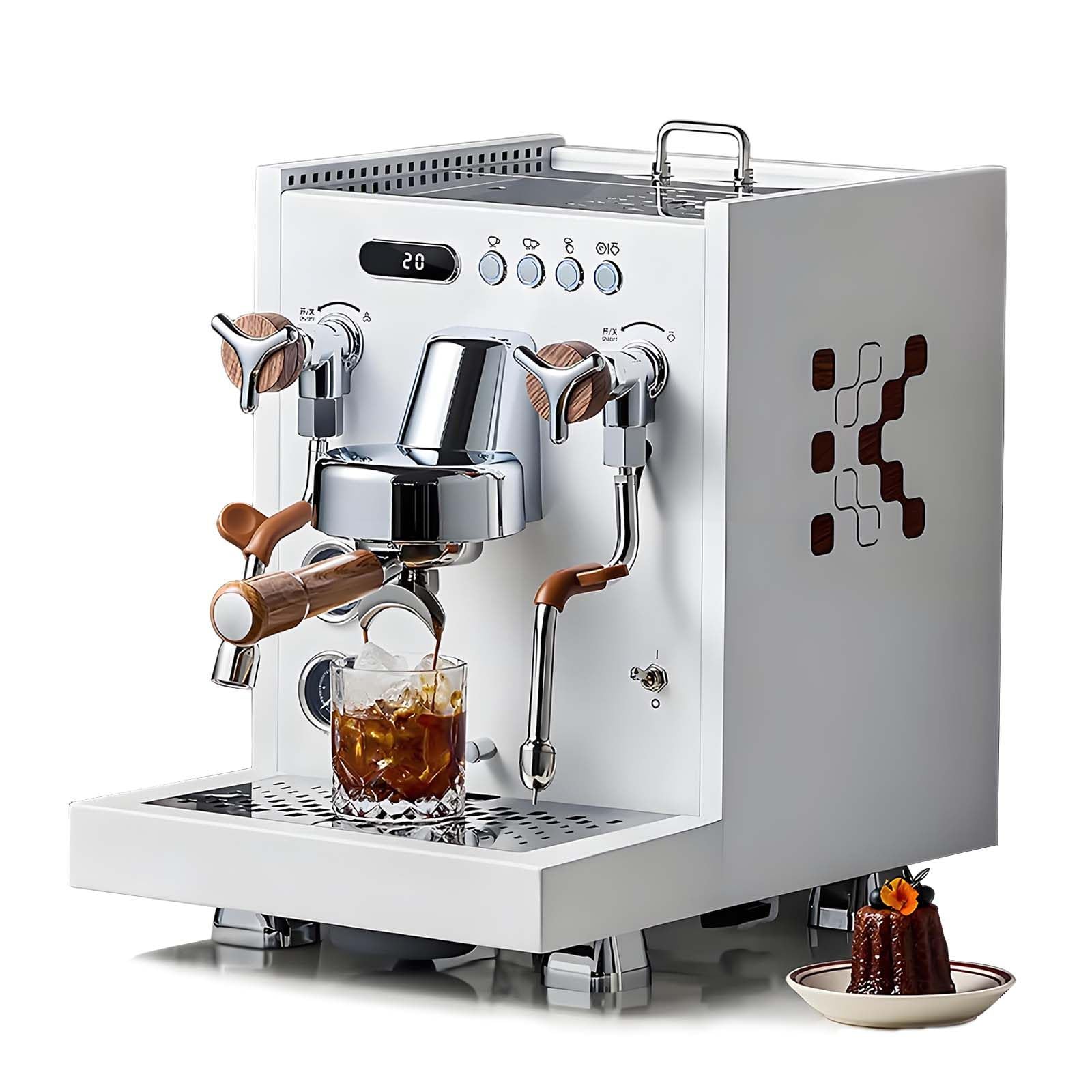 Spieniacz I Spieniacz Do Mleka, Elektryczny Podgrzewacz I Spieniacz Do Mleka Do Latte I Macchiato, Z Dyszą SpieniająCą, 58 Mm, Ubijak O StałEj Sile Spieniania, łYżEczka Do Kawy