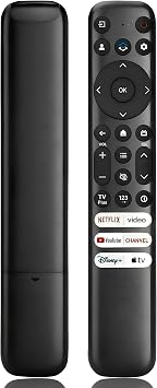 Replacement Remote Control for TCL Google TV, Compatible with QM8/QM7/S5/S4/S3/Q7/Q6/Q5 4K UHD HDR LED QLED QD-Mini LED Full-HD Smart TVsNot for Roku or Fire TVs