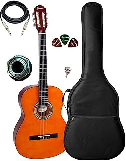 Violão elétrico giannini nylon start n14 natural + capa luxo