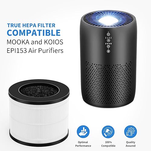 Miniatura 3 de Filtro de repuesto EPI153, compatible con MOOKA y KOIOS EPI153 purificador, filtro de repuesto 3 en 1 para EP1153, paquete de 2