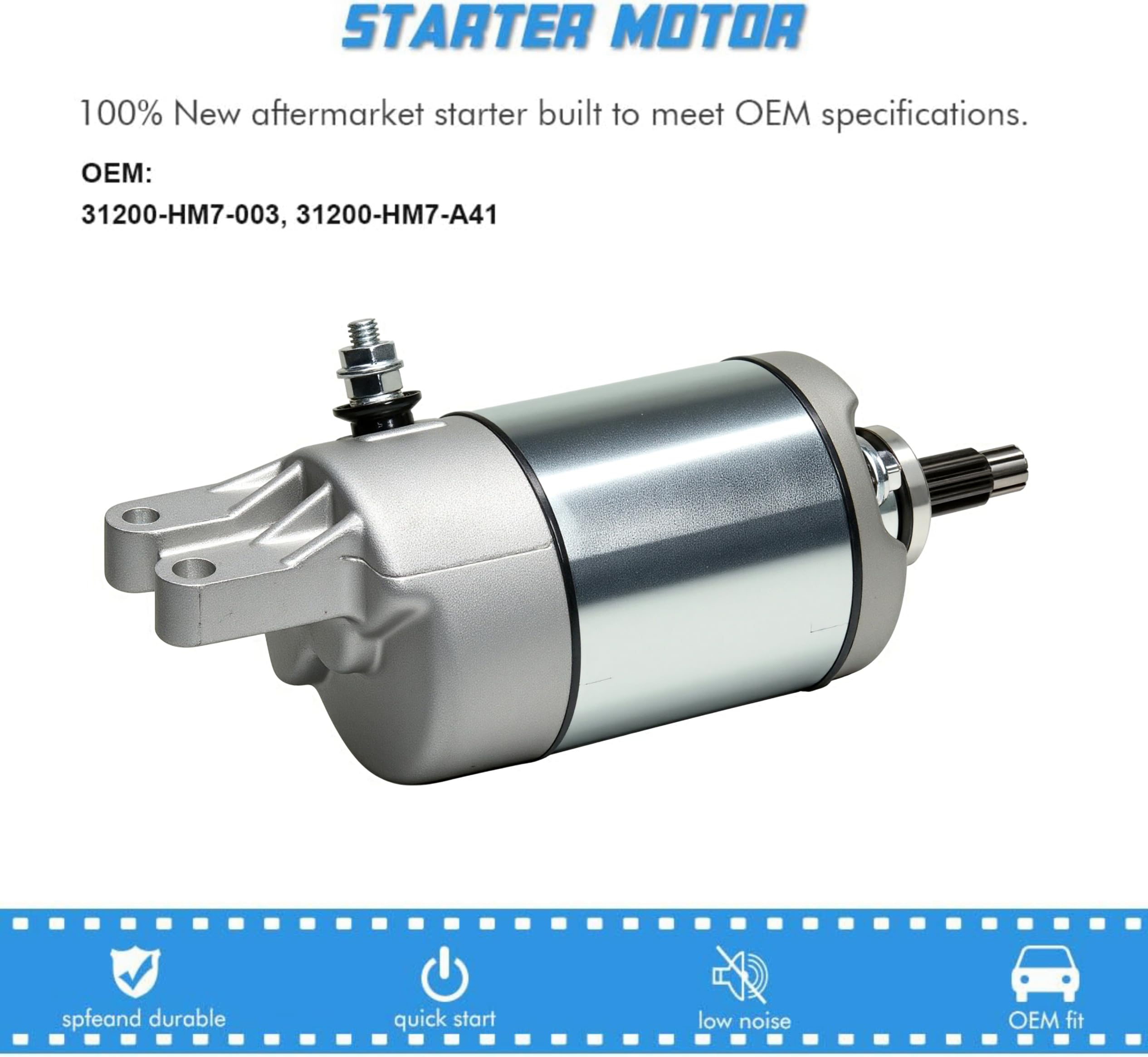 D&eacute;marreur NEUF Remplace HONDA 31200-HM7-003 / 31200-HM7-A41