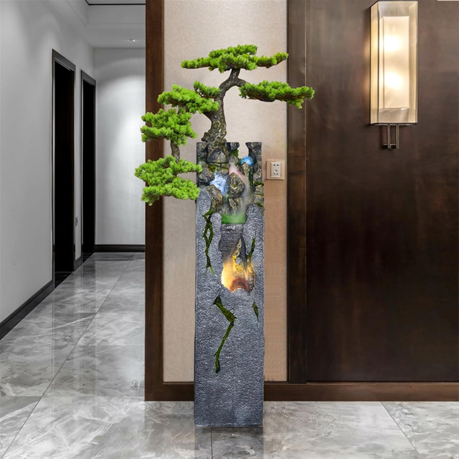 Modern Living Room Modern Simple Floor Water Decoration, Outdoor Garden Landscape Decoration Floor-Standing Fountains