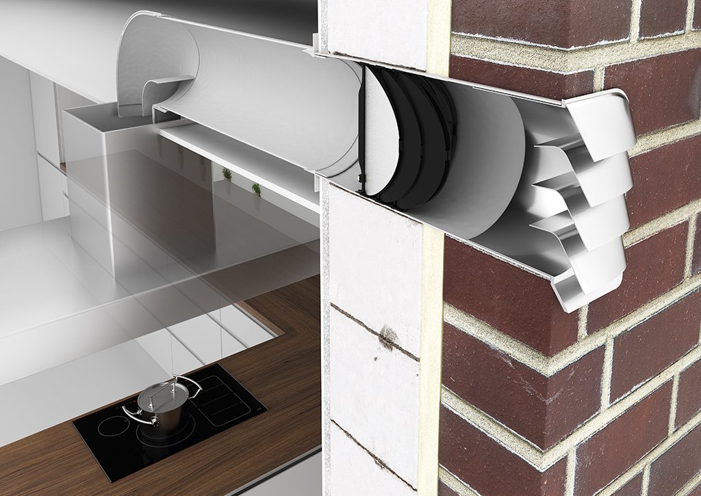 NABER E-Jal Col® 125 Mauerkasten THERMOBOX/Wärmerückhaltesystem/Edelstahl / Ø125mm (4022046)
