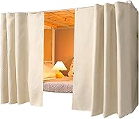 Vista 29 de Carpas Cortinas para Cama Litera Twin Individual de Dormitorio, Cortinas Opacas a Prueba de Polvo para Debajo de la Cama, Cortinas de Privacidad 2