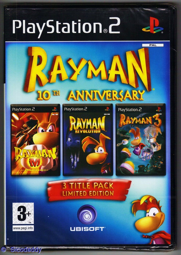 Rayman 10th Anniversary Compilation Pack (PS2) - PlayStation2 - Ubisoft - 2005 - Very Good Condition