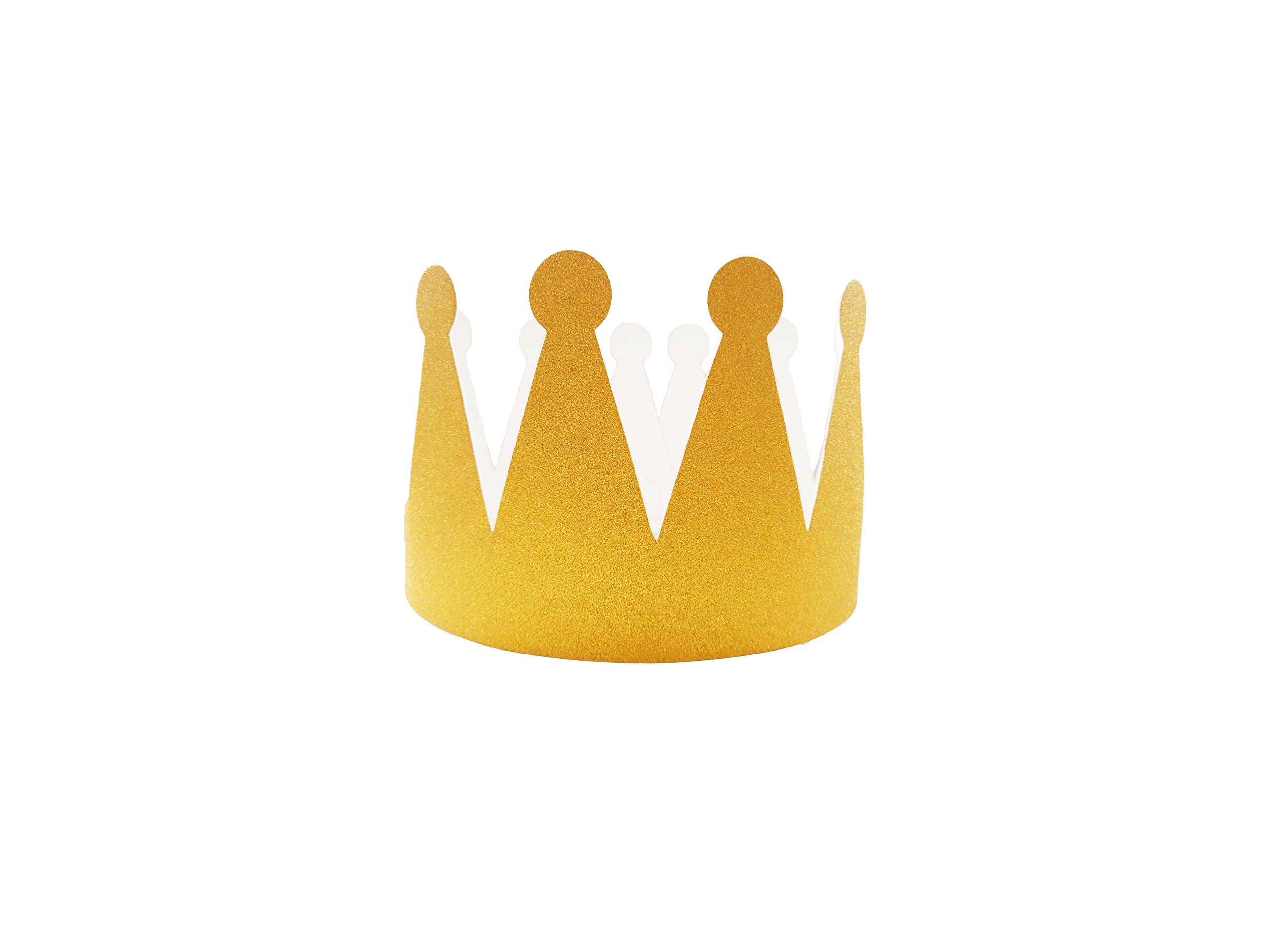 Party Time King Crown Prince Costume Accessory Birthday Party Decorations For Kids (Gold)