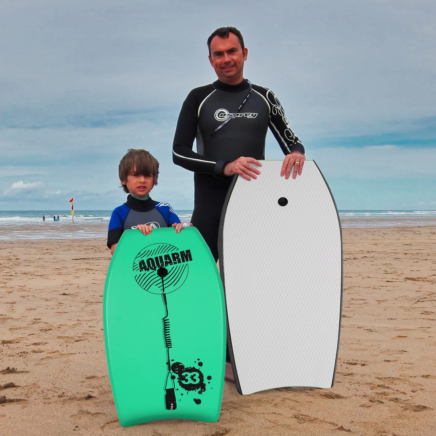 Tabla de bodyboard con correa de muñeca, 33"/37"/42" ligera con núcleo EPS y superficie inferior lisa de alta velocidad, perfecta para practicar surf para niños, adolescentes y adultos (verde)