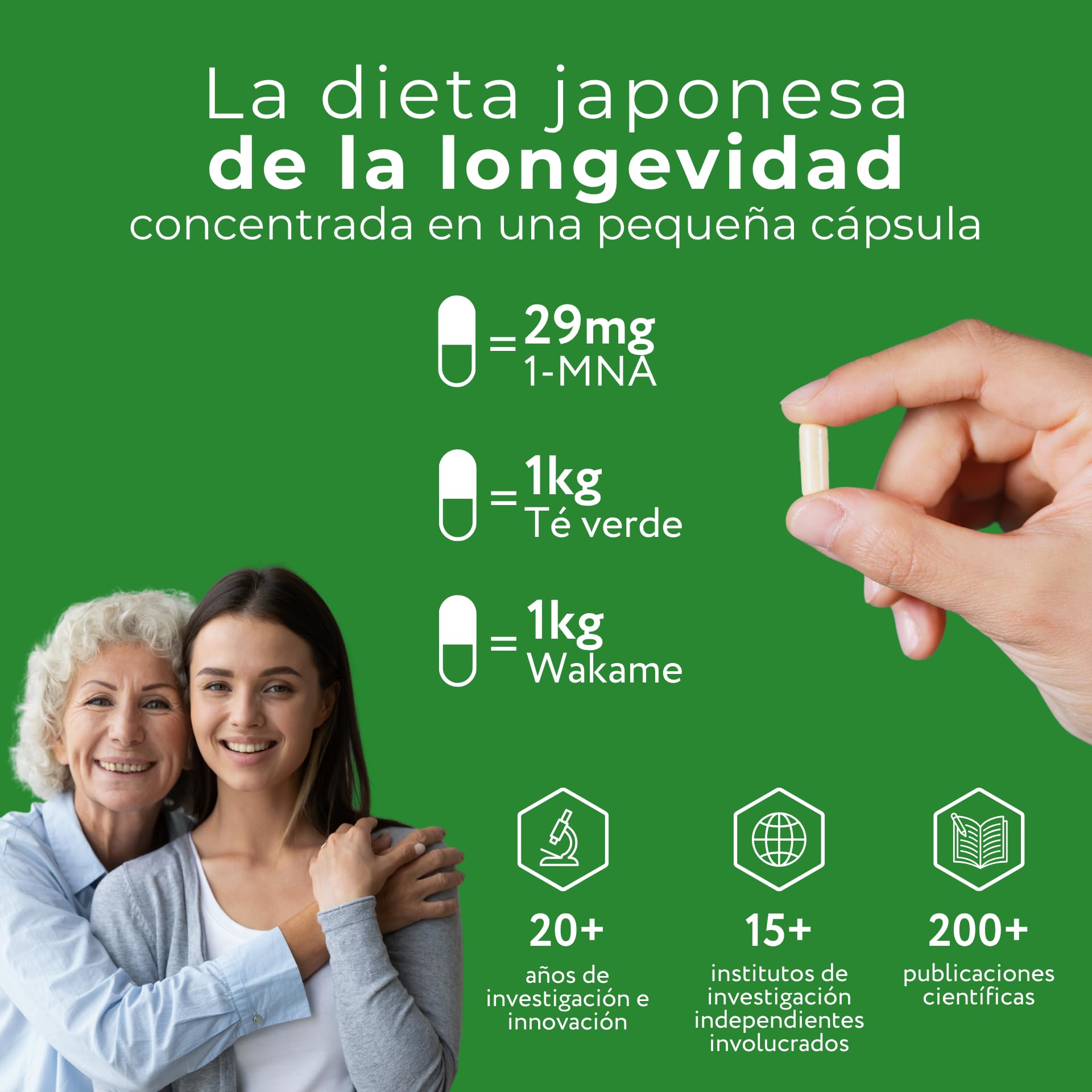 Vegan 1-MNA, NAD+ Optimizador, Antiedad, Vitaminas y Minerales para Mujeres y Hombres con D3, K2, B2, B6, B12, Ácido Fólico, Zinc, Hierro, Yodo, Selenio, Cansancio y la Fatiga, 30 Cápsulas