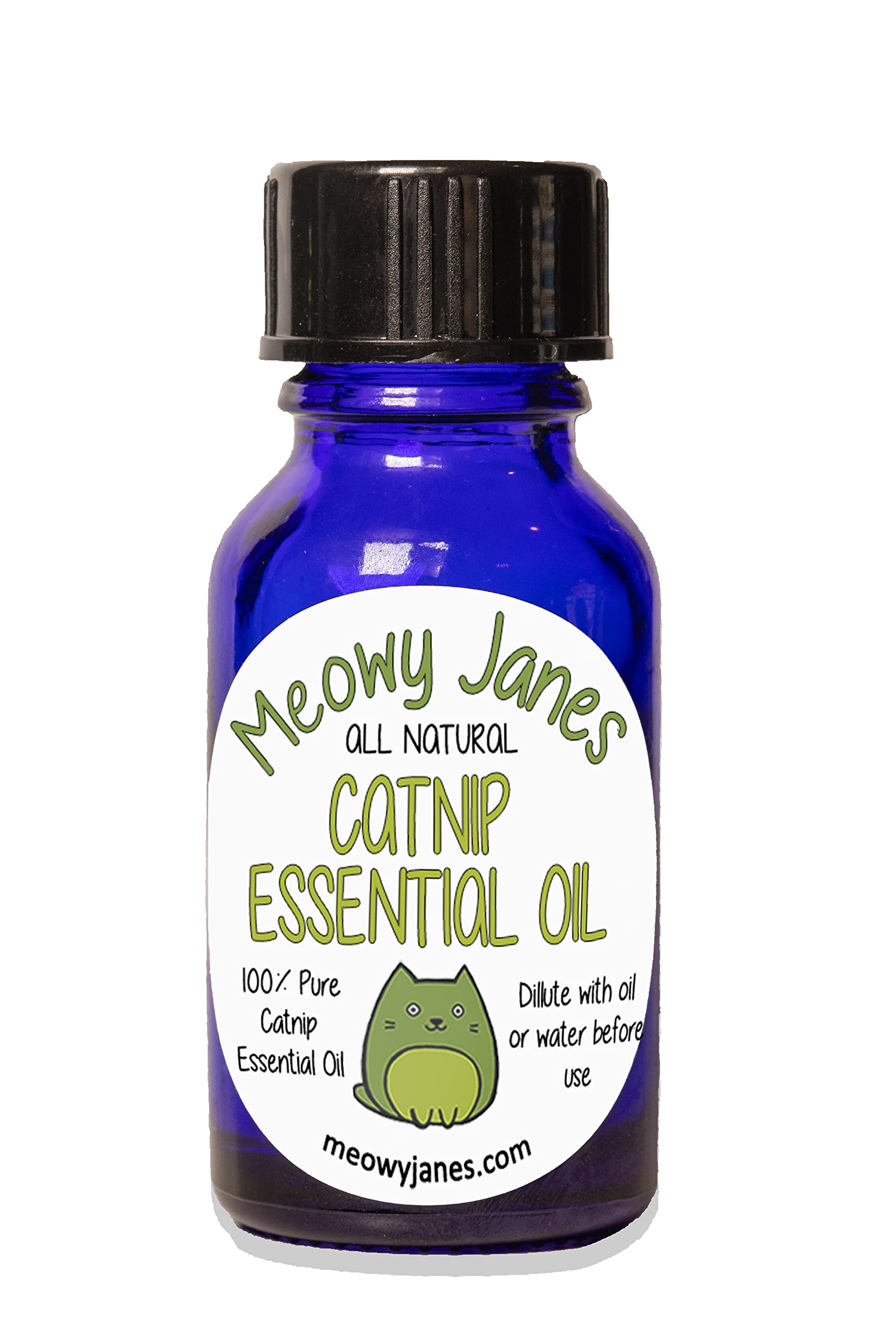 Meowy Janes Catnip Essential Oil, 100% Pure and All Natural, 15 ml Vial, for DIY Catnip Spray & Cat Toys