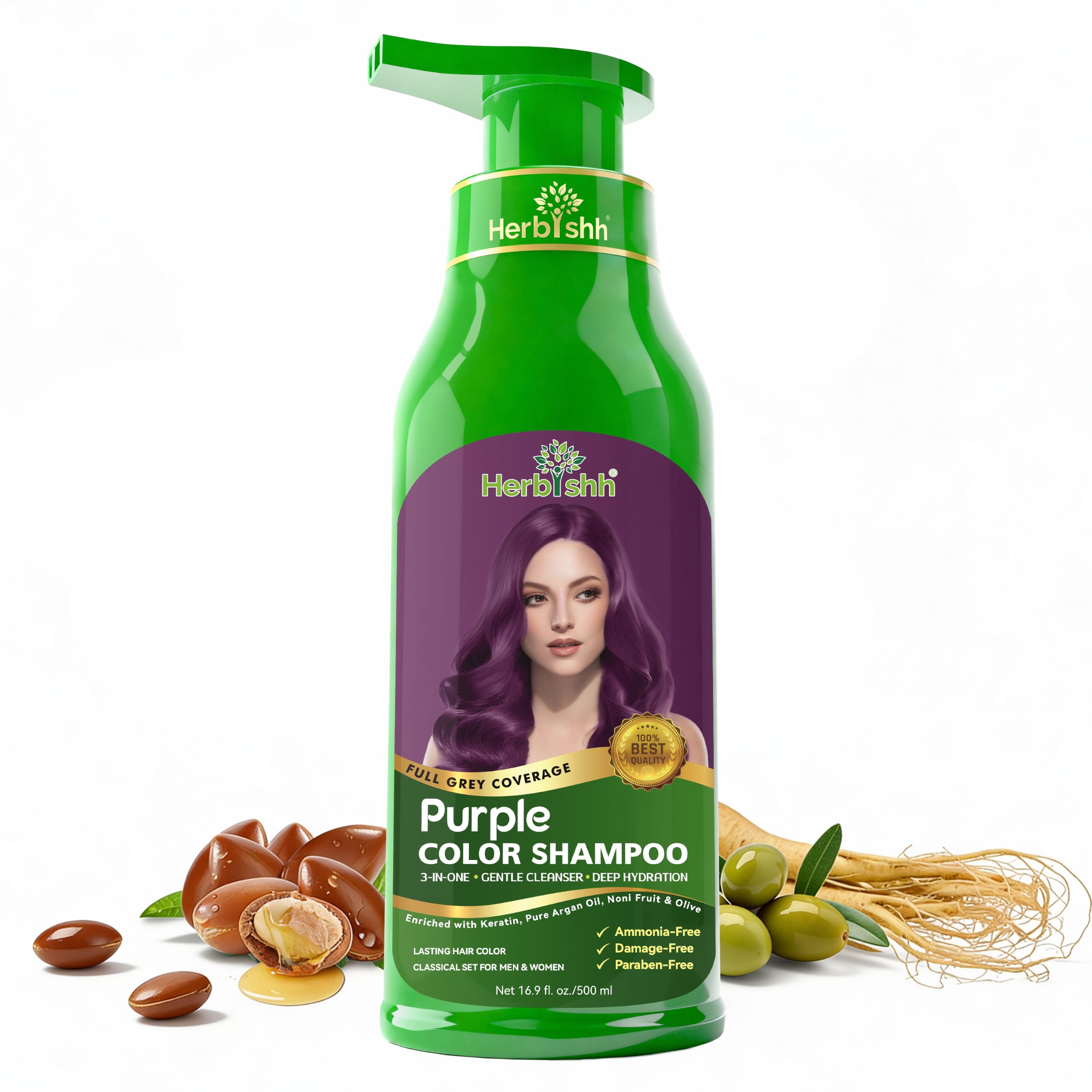 Amazon.com : Herbishh Magic Hair Dye Shampoo – Colors Gray Hair in Amazon.com : Herbishh Magic Hair Dye Shampoo – Colors Gray Hair in