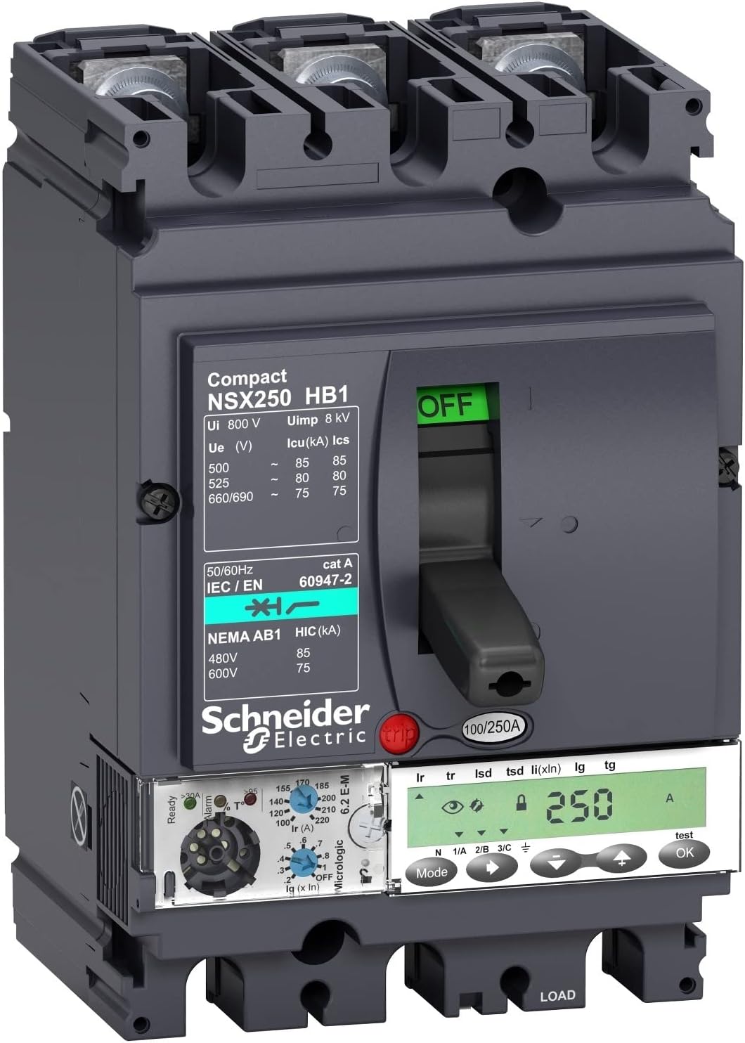 Schneider Elec PBT – Cap 15 11 – Automatic Switch NSX 250hb1 mLogic 6.2-e-m 220 A