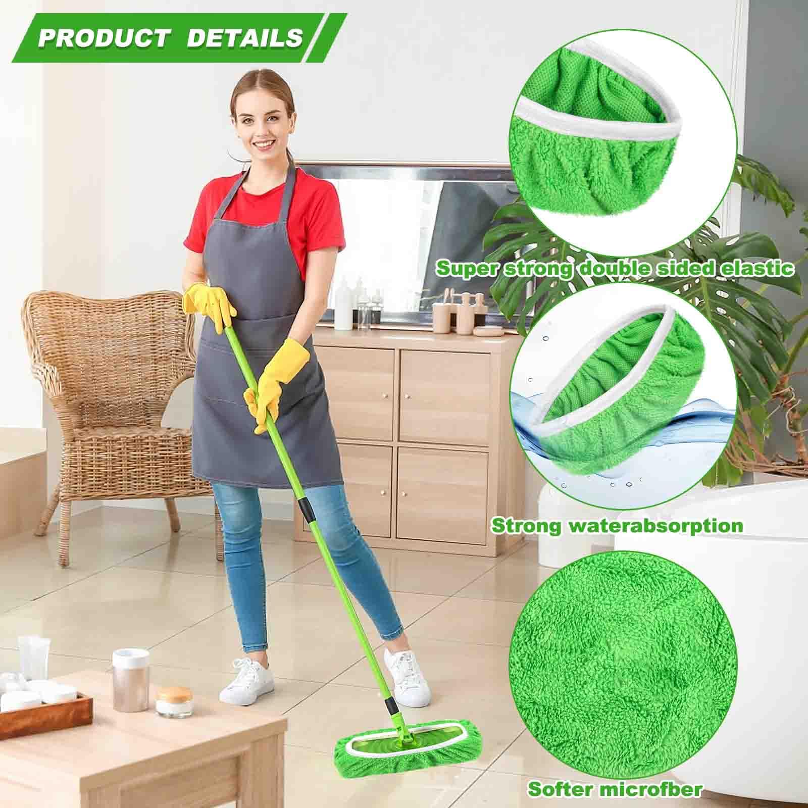 3 Pièces Microfibre Compatibles Lingettes SerpillièRes, SerpillèRes RéUtilisables Pour Nettoyage De Sol Humide Et Sec, Lingettes Pour SerpillièRes Plates à Velcro