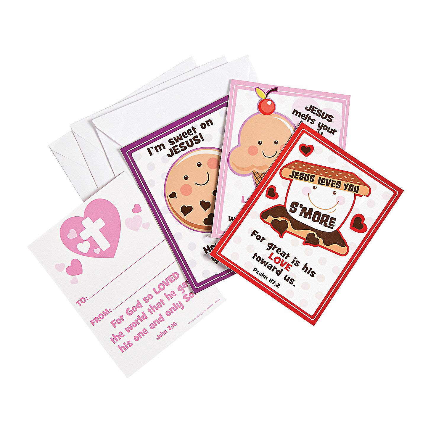 Fun Express SWEET ON JESUS VALENTINE CARDS - Stationery - 24 Pieces