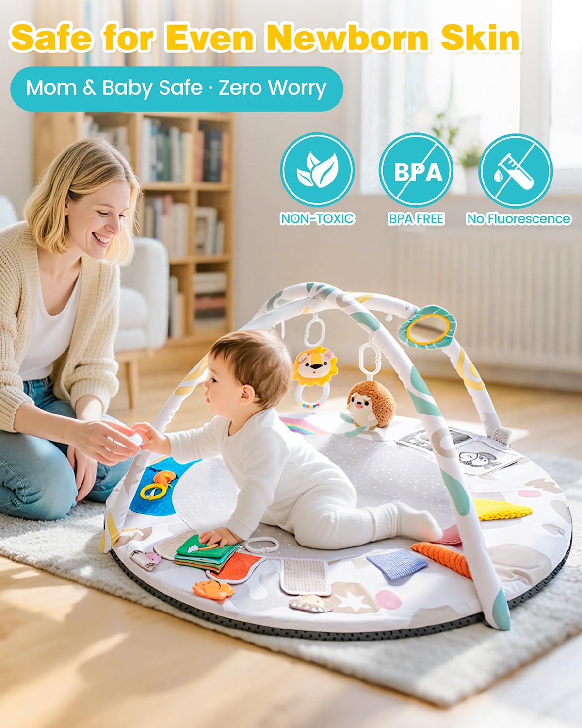 Baby-Spielmatte & große runde Spielmatte