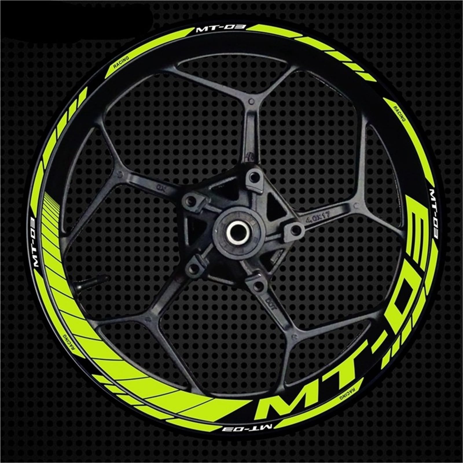 Motorrad-Naben-Aufkleber-Dekorationsset 17 Zoll Radrahmen Felgenaufkleber Reflektierend Und Für MT-03 Für MT03 Für MT 03(Set Meal 3)