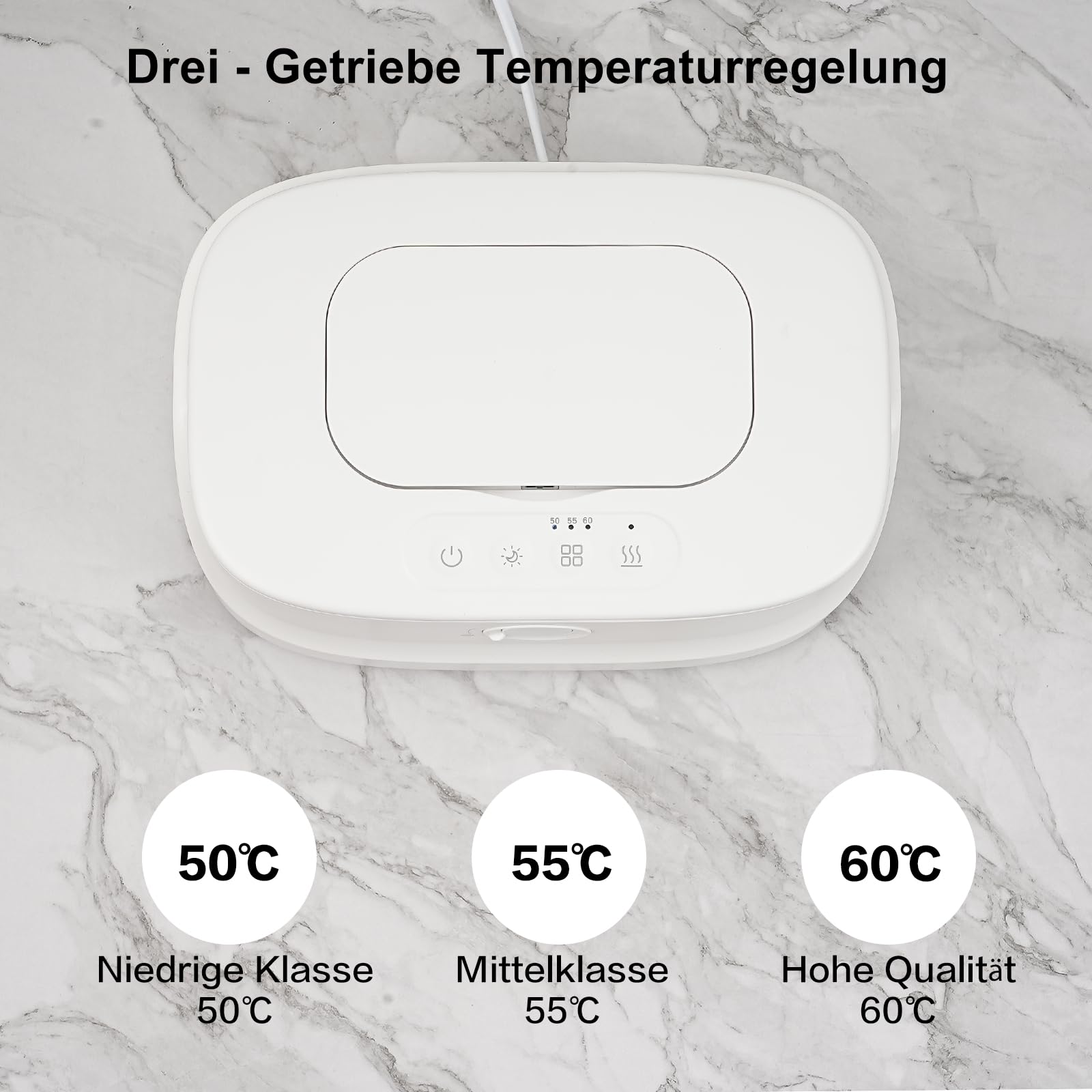 Smart Baby Feuchttücher Wärmer - DREI Temperaturen Anpassung, Kleine Nachtleuchte Weicher Augenschutz, Top-Heizung Frische Handtücher Heizung, Energiesparende Alltagsgegenstände für Babys