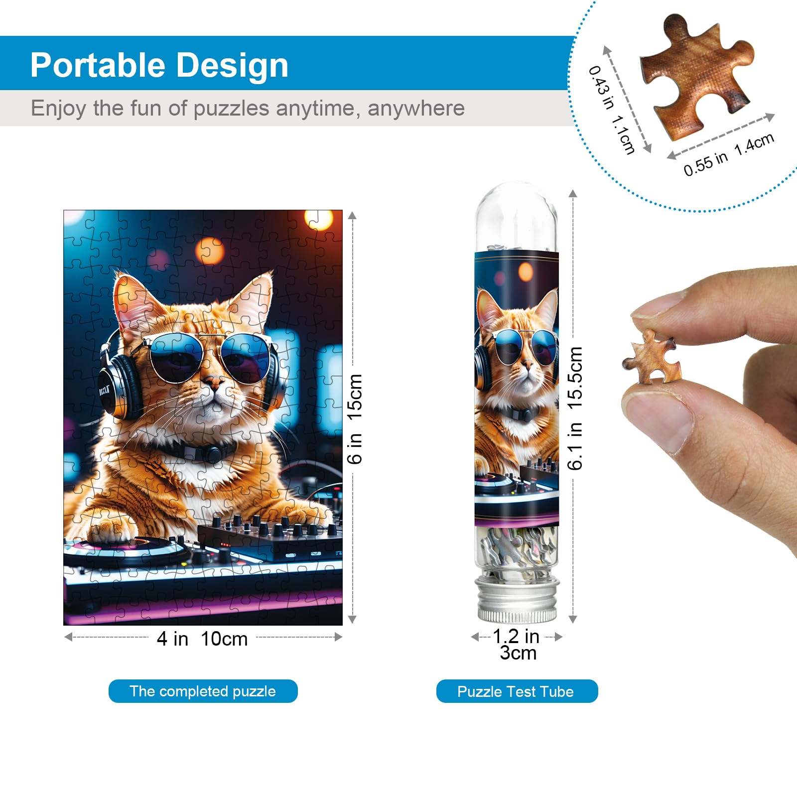LinPuzzle Mini puzzle per adulti (4 confezioni) Puzzle da 150 pezzi con progetto di riferimento, micro puzzle, viene fornito con pinzette per piccoli puzzle e risparmio di puzzle, adatto come regalo