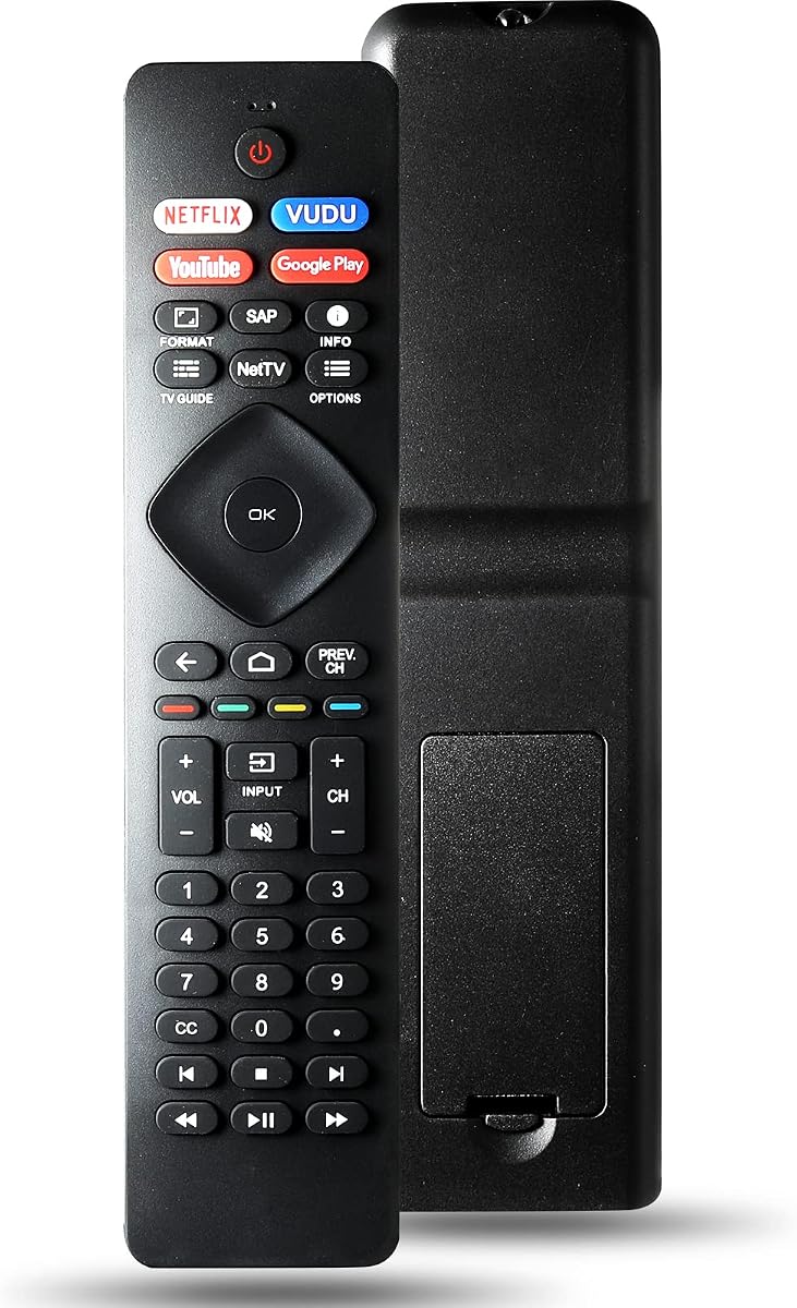 Reemplazo de control remoto NH800UP RF402A-V14TV compatible con todos los televisores LED inteligentes LED Android 4K Ultra HD de Philips