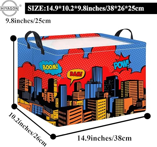 Miniatura 148 de HIYAGON Cesta de almacenamiento para niños, cesta de regalo para bebé, cesta de regalo, cesta organizadora de juguetes lindos, caja rectangular