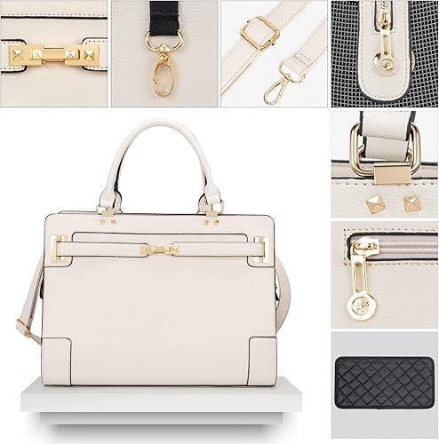 Miniatura 5 de Bolsa de transporte de mascotas para perros y gatos, de cuero suave, para perros pequeños, cachorros y gatos, aprobada por la TSA (beige)