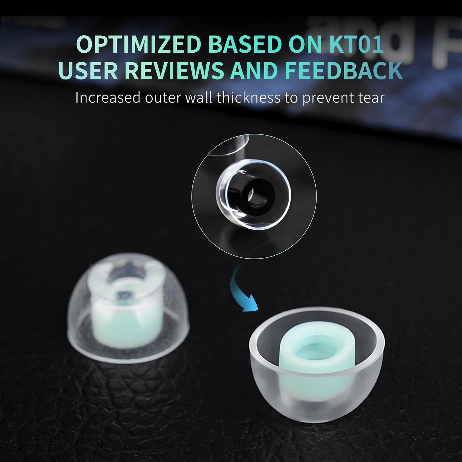 4 Pairs/8 PCS KBEAR KT02 Earbuds Tips, Upgraded Liquid Silicone IEM Eartips for KZ ZS10 PRO, ZS10 PRO X, ZSN PRO X, EDX PRO, ZS12 PRO X, CCZ Melody, DC01 PRO, DC02, MC02 in Ear Headphones (XS/S/M/L)
