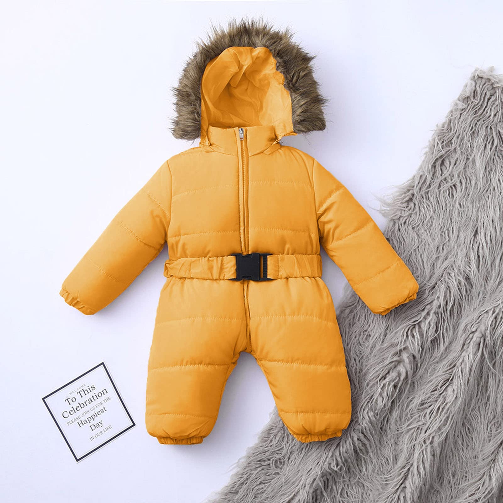Générique Combinaisons De Neige Bébé Garçon Combinaison 3-6 Mois Outwear Épaissie 3-18 d'hiver Veste Polaire Manteau pour Enfants Lot Body Bebe 0-3 Barboteuse Fille Cadeau